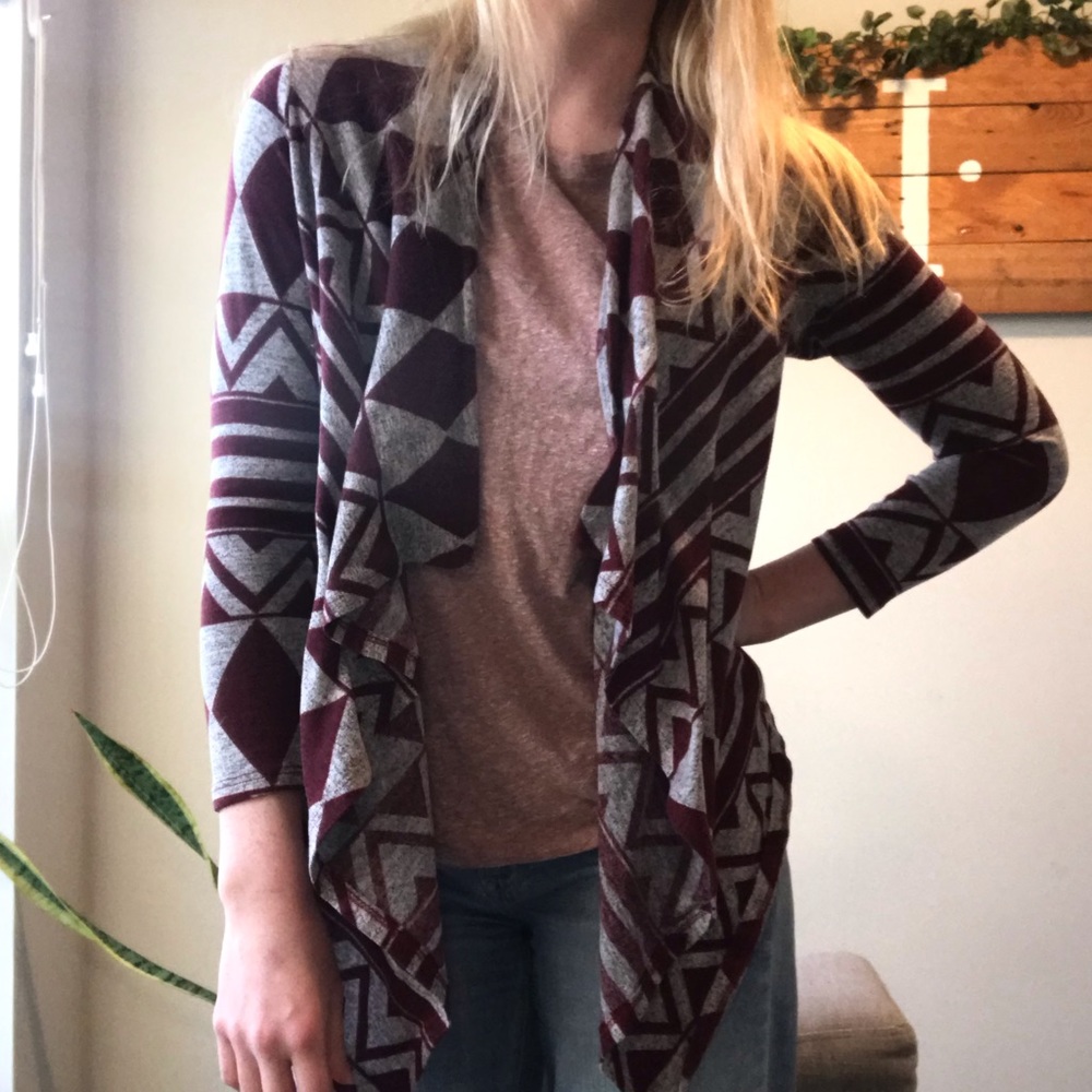 Printed cardigan